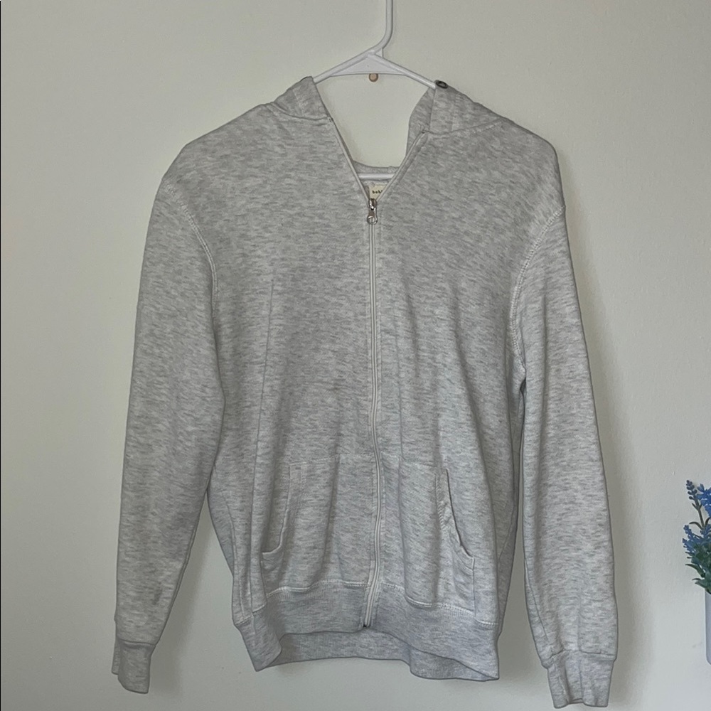Women’s Gray Zip-Up Sweater
